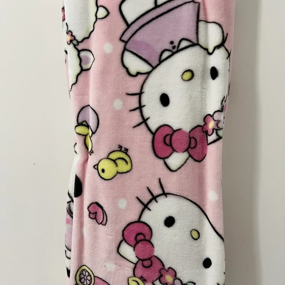 Hello Kitty Silk Touch‎ Throw Blanket Pink White Cartoon Character Fleece 50x70